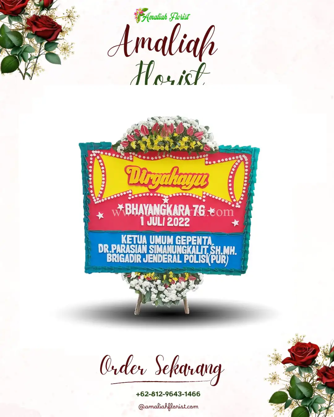 Papan Bunga HUT Ulang Tahun Sungai Keruh